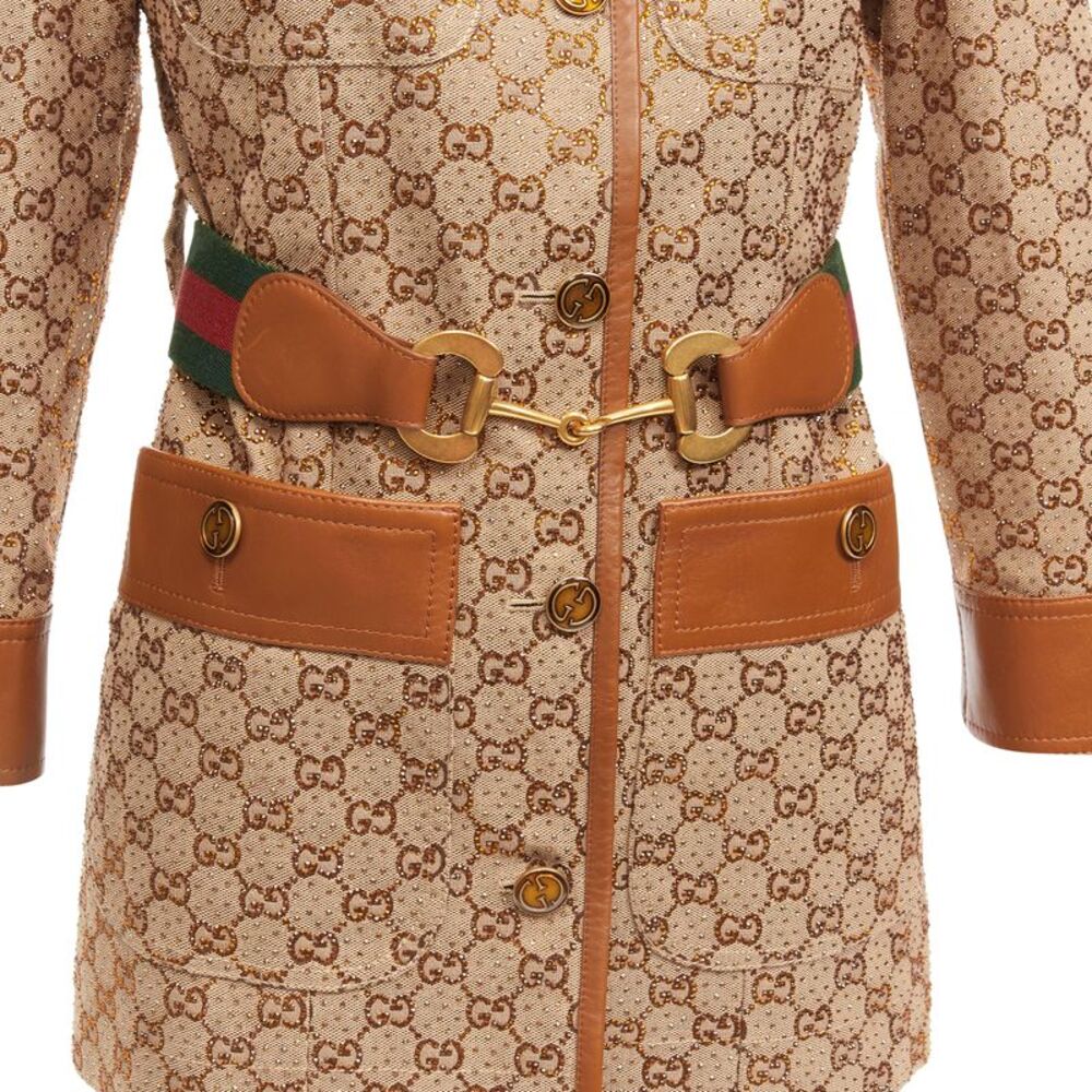 Gucci Canvas Crystal Horsebit Jacket - Picture 2 of 6